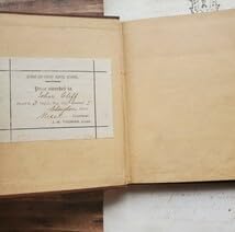 Amazon.co.jp: 1877年 赤銅色装丁の模様が素敵なアンティーク本